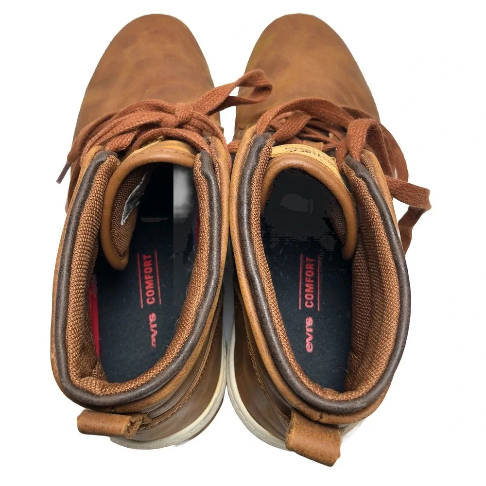 Levi's Men's Brown Mid Top Sneakers Size 8 EUR 41‎ Casual Chukka Style Shoes